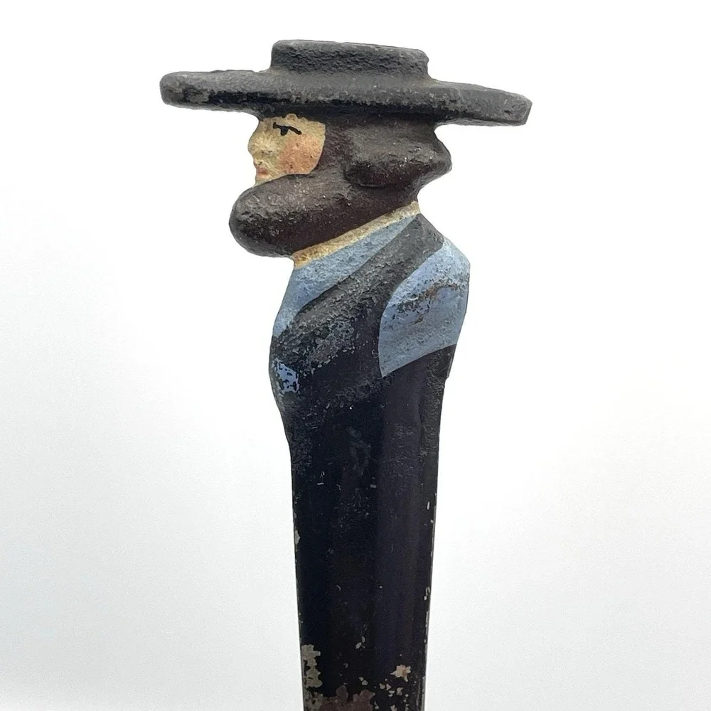 Vintage‎ 1930s Cast Iron Amish Man Letter Opener Figural Folk Art 6